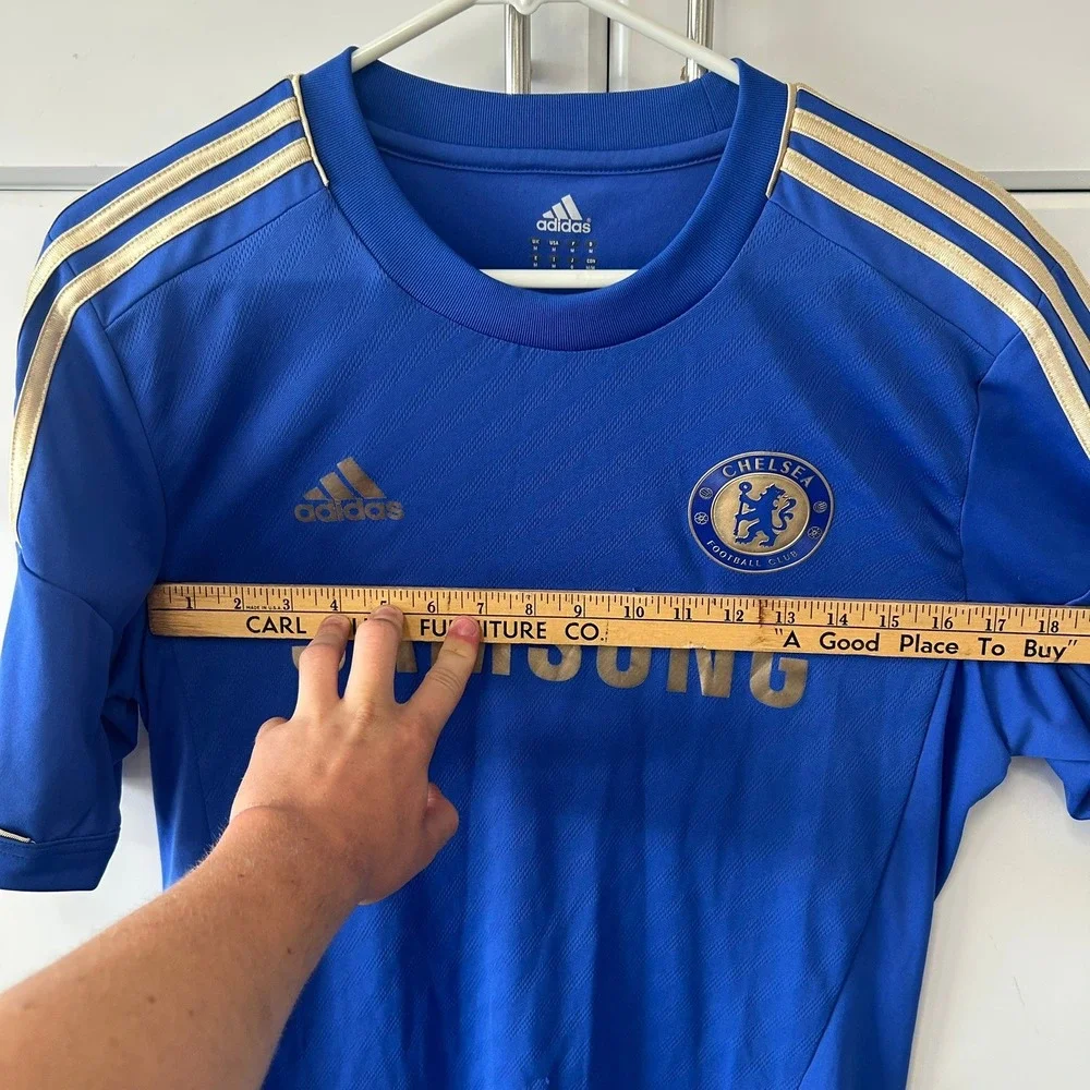 Adidas Chelsea FC 2012-2013 Home Jersey Blue Gold Samsung 17 Mens Medium